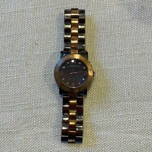 lightly worn gray and gold marc jacobs watch *requires new battery